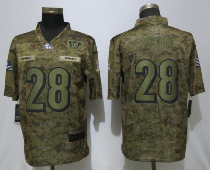 Men Cincinnati Bengals #28 Mixon Nike Camo Salute to Service Limited NFL Jerseys->jacksonville jaguars->NFL Jersey